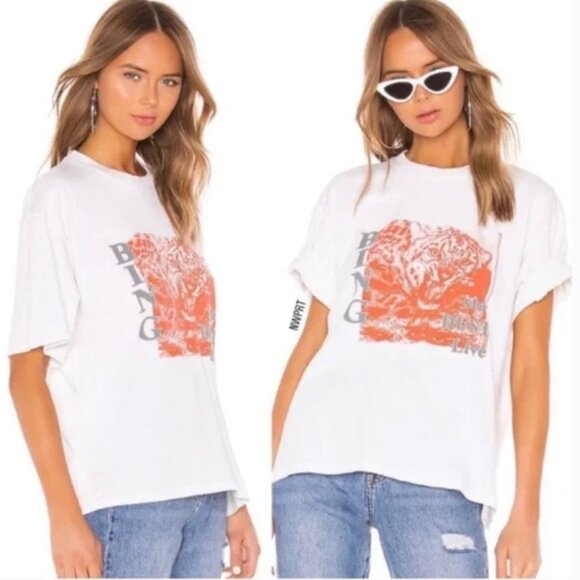 Anine Bing Tops - Anine Bing Georgie Panther Stardust Live Tee size Small